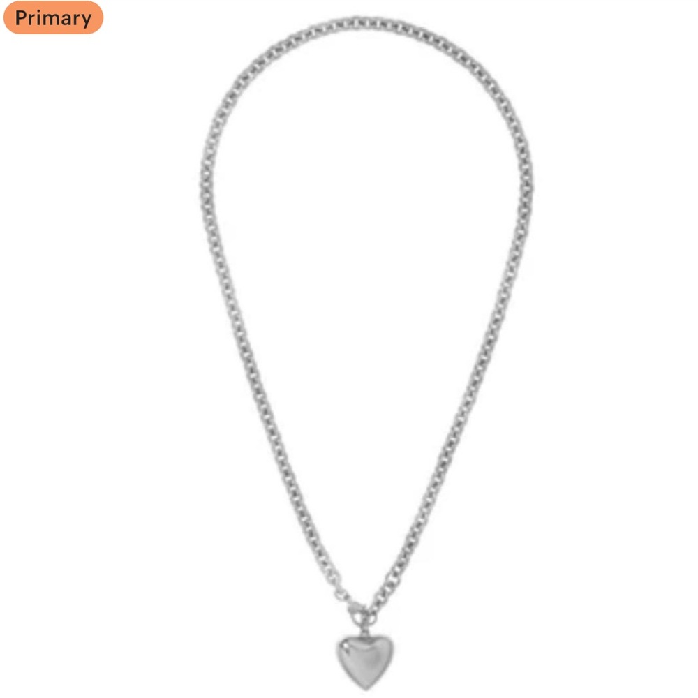 Roxanne Assoulin The Mini Puffy Heart Necklace in Silver